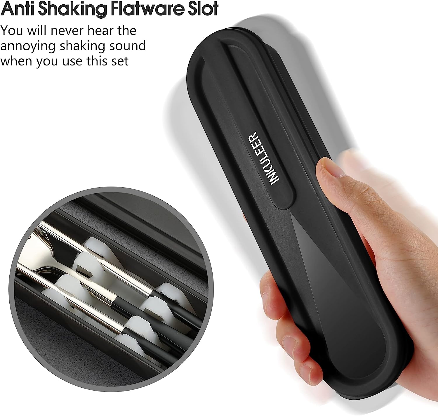 Travel cutlery set, Stainless Steel Cutlery, Reusable utensils set with case, Portable Silverware -18/8 Travel cutlery set, Stainless Steel Cutlery, Reusable utensils set with case, Portable Silverware -18/8